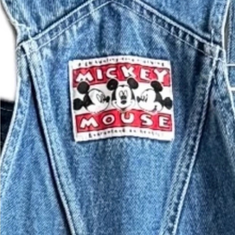 Vintage Rare Disney Mickey Mouse Denim Overalls (Size M) - Picture 3 of 3